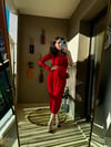 DRAPE DETAYLI TEK KOL ELBİSE