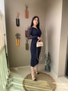 DRAPE DETAYLI TEK KOL ELBİSE