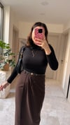 DRAPE YIRTMAÇ DETAYLI KALEM ETEK