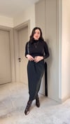 DRAPE YIRTMAÇ DETAYLI KALEM ETEK