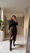 DRAPE YIRTMAÇ DETAYLI KALEM ETEK