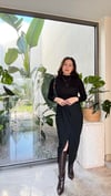 DRAPE YIRTMAÇ DETAYLI KALEM ETEK