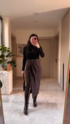 DRAPE YIRTMAÇ DETAYLI KALEM ETEK