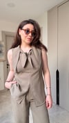 FULAR DETAYLI BLUZ TAKIM-MİNT YEŞİL