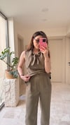 FULAR DETAYLI BLUZ TAKIM-MİNT YEŞİL