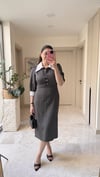 GÖMLEK YAKA PUANTİYELİ ELBİSE