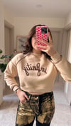 İNFİNİTY YAZI DETAYLI CROP SWEAT
