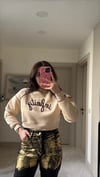 İNFİNİTY YAZI DETAYLI CROP SWEAT