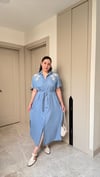 İşleme Detaylı Cepli Elbise 