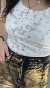 KAPLAMA DETAYLI KALIN ASKILI BLUZ