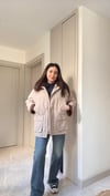 Kürk Detaylı Owersize Mont-Ceket