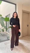 Likralı Kumaş Bol Paça pantalon