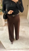 Likralı Kumaş Bol Paça pantalon