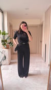 Likralı Kumaş Palazzo Pantalon