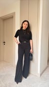 Likralı Kumaş Palazzo Pantalon