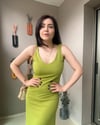 MİDİ BALIK LASTİK ASKILI ELBİSE