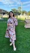 MİDİ POPLİN GÖMLEK ELBİSE BELDEN BAĞLAMALI