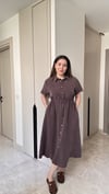Nakışlı Tensel Gömlek Elbise    
