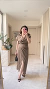 Orijinal Model Kemerli Keten Elbise 