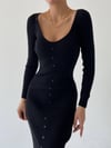 OVAL YAKA TRİKO ELBİSE