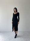 OVAL YAKA TRİKO ELBİSE