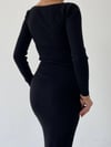 OVAL YAKA TRİKO ELBİSE