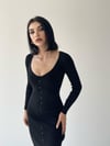 OVAL YAKA TRİKO ELBİSE
