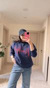 OWERSİZE YAZI DETAYLI SWEETSHİRT 