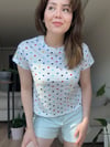 RENKLİ PUANTİYE DETAYLI TİŞÖRT