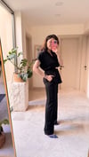 Vatkalı Aksesuar Detaylı Pantalon Takım