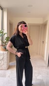Vatkalı Aksesuar Detaylı Pantalon Takım