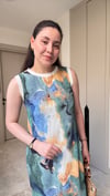 YIRTMAÇ DETAYLI MAXİ BOY ELBİSE