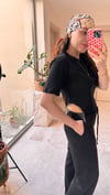 Zincir Detaylı Crop Tişört