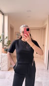 Zincir Detaylı Crop Tişört