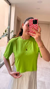 Zincir Detaylı Crop Tişört