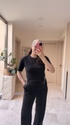 Zincir Detaylı Crop Tişört