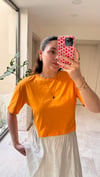Zincir Detaylı Crop Tişört