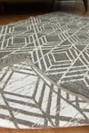 Çift taraflı saçaklı dekoratif yıkanabilir dokuma kilim geometrik