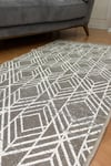 Çift taraflı saçaklı dekoratif yıkanabilir dokuma kilim geometrik