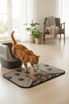 Elekli Kedi Kumu Paspası 40x60 cm | Çift Katlı Kedi Tuvalet Önü Kum Toplayıcı Mat