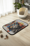 Elekli Kedi Kumu Paspası 40x60 cm | Çift Katlı Kedi Tuvalet Önü Kum Toplayıcı Mat
