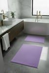 Makarna Banyo Paspası Kaymaz Tabanlı Yıkanabilir 2'li Set 60x100 & 40x60