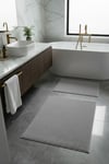 Makarna Banyo Paspası Kaymaz Tabanlı Yıkanabilir 2'li Set 60x100 & 40x60