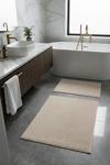Makarna Banyo Paspası Kaymaz Tabanlı Yıkanabilir 2'li Set 60x100 & 40x60