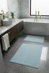 Makarna Banyo Paspası Kaymaz Tabanlı Yıkanabilir 2'li Set 60x100 & 40x60