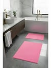 Makarna Banyo Paspası Kaymaz Tabanlı Yıkanabilir 2'li Set 60x100 & 40x60