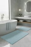 Makarna Banyo Paspası Kaymaz Tabanlı Yıkanabilir 2'li Set 60x100 & 40x60