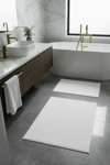 Makarna Banyo Paspası Kaymaz Tabanlı Yıkanabilir 2'li Set 60x100 & 40x60