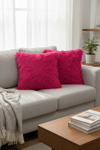 Puffy Pamuklu Kırlent Kılıfı 2'li Set 43x43 cm Fermuarlı Dekoratif Kırlent