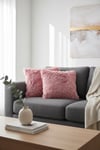 Puffy Pamuklu Kırlent Kılıfı 2'li Set 43x43 cm Fermuarlı Dekoratif Kırlent
